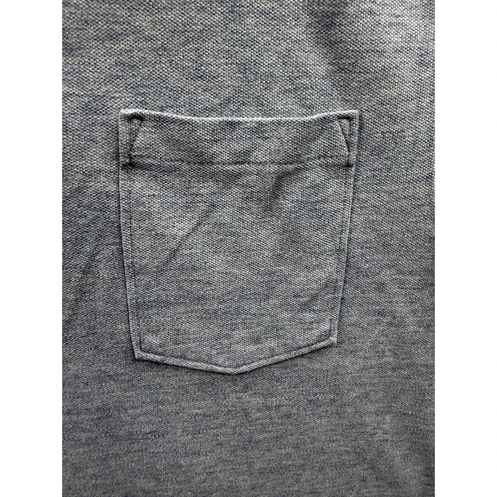 Banana Republic Polo Shirt Mens Blue Performance Pique Pocket Small